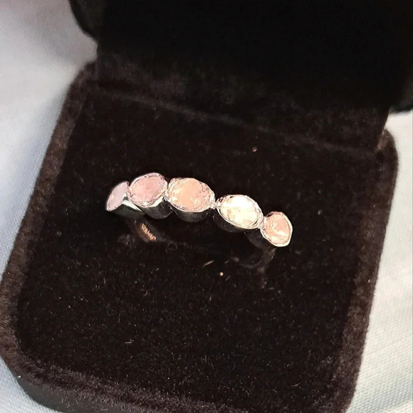 Natural Polki-Sliced Diamond Ring In 925 Sterling Silver. - Picture 6 of 11